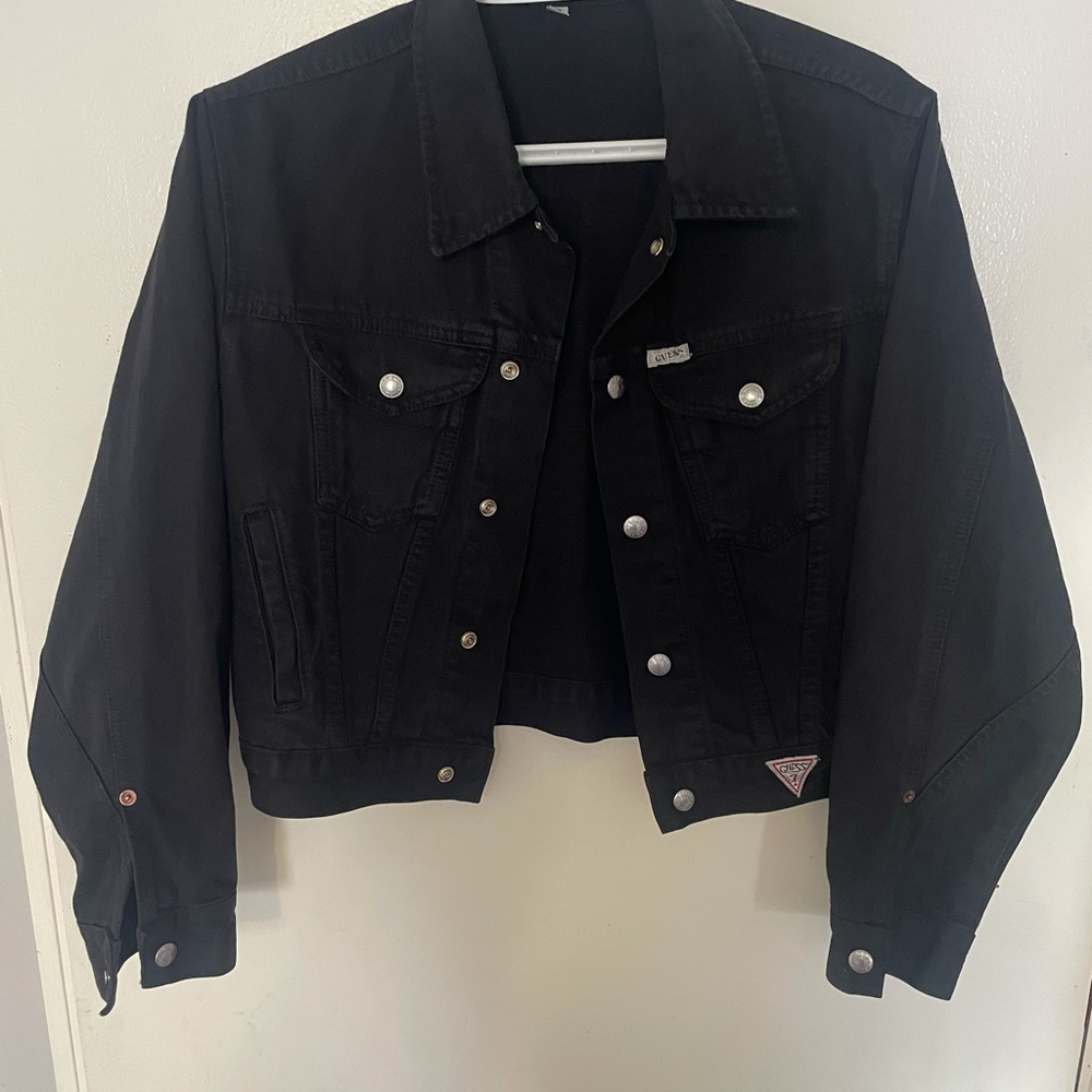 Vintage black denim guess jacket - Picture 6 of 6